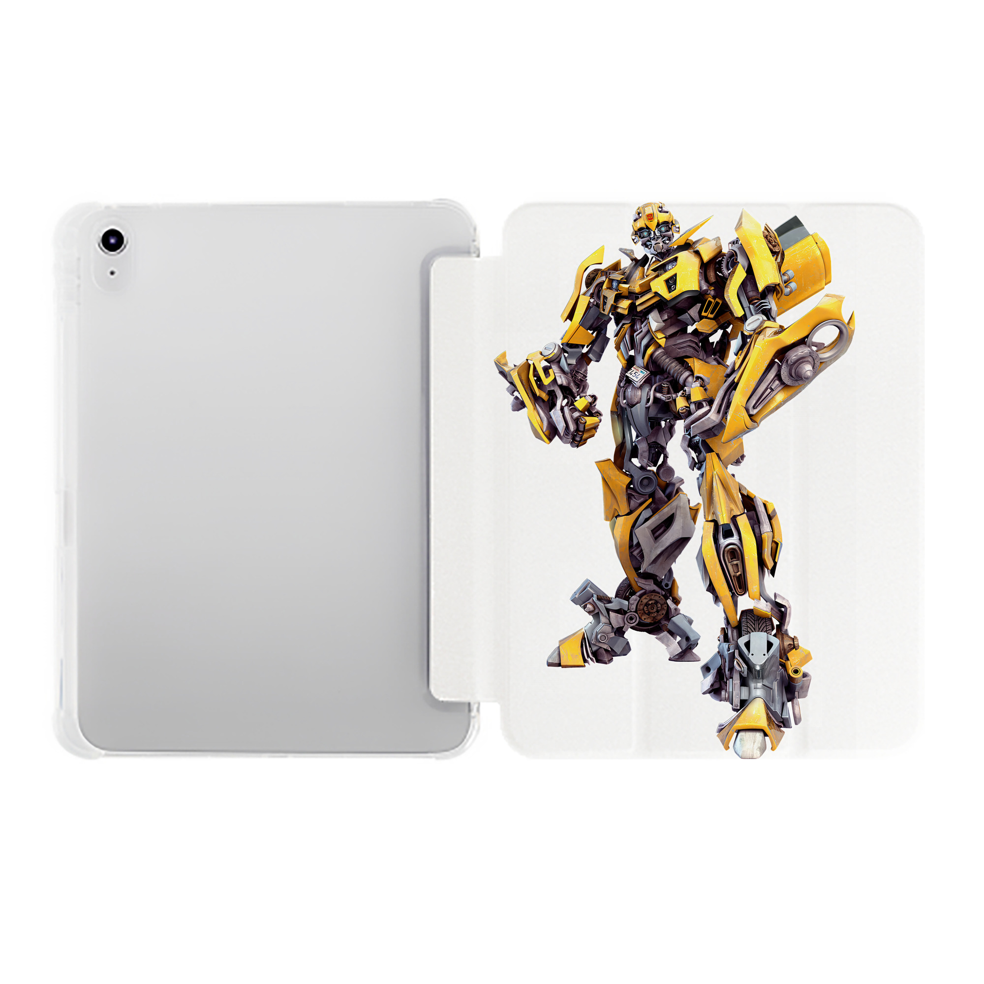 （画像用） Transformers トランスフォーマー IPad ケース ペン収納付き 三つ折りスタンド PUレザー×シリコン 対応機種9.5/10.5/10.9インチ